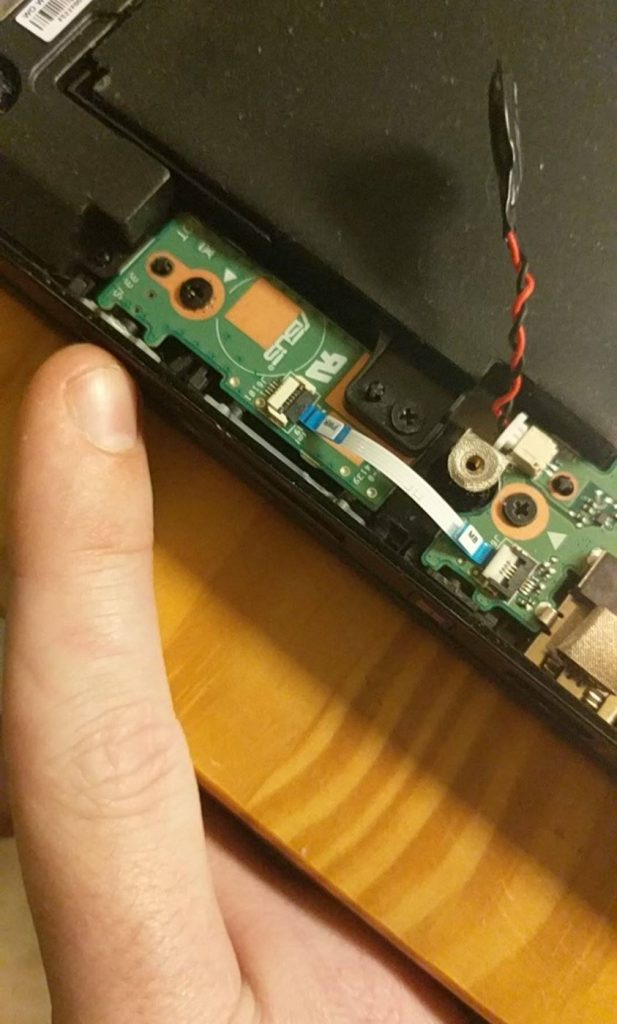 ASUS laptop charging port repair - internal DC-in board and power jack diagnostics in Redding CT